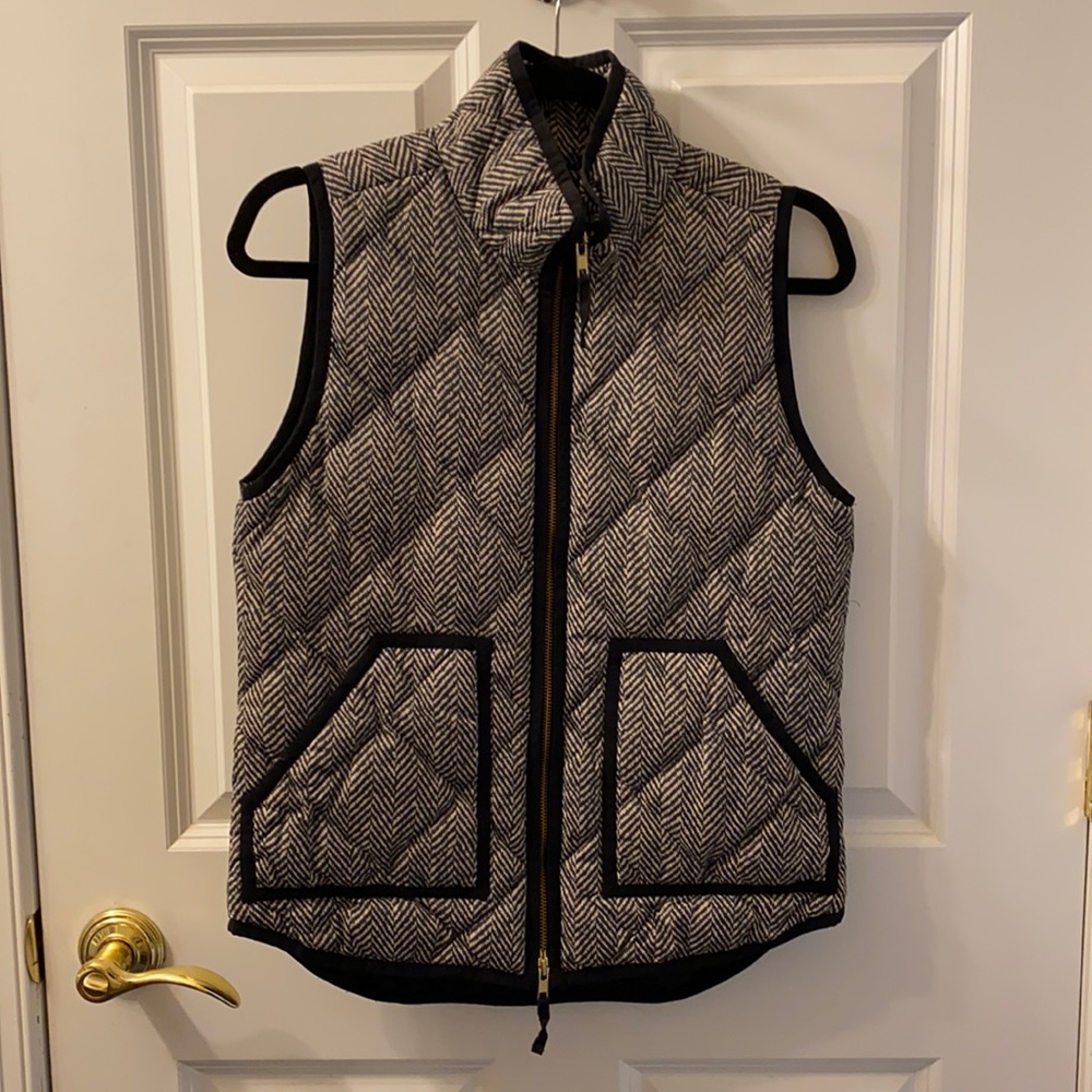 JCrew herringbone vest XS